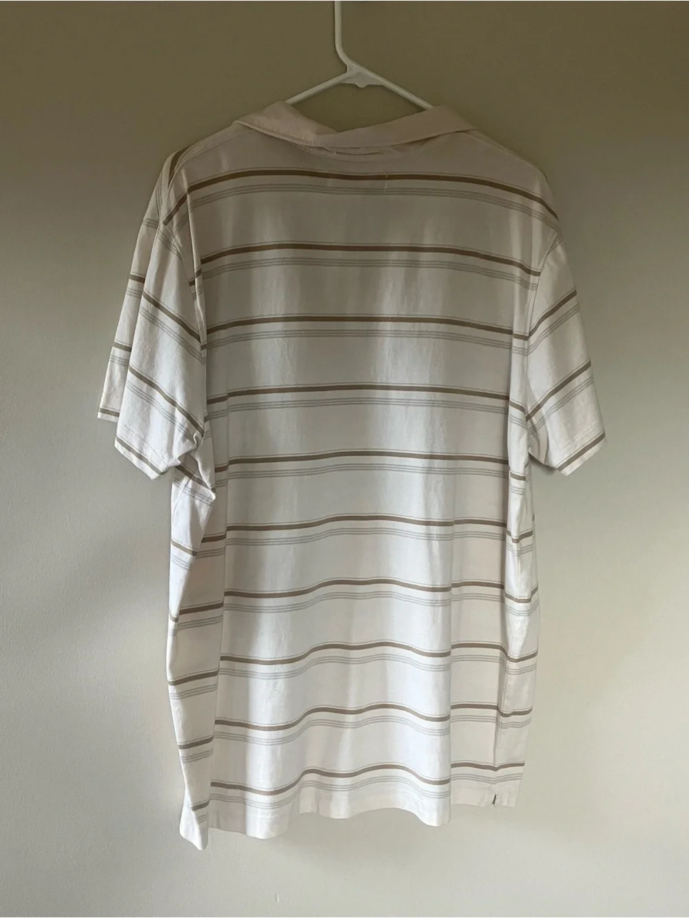 Banana Republic Factory Men's Striped Polo Shirt Size Medium 100% Cotton